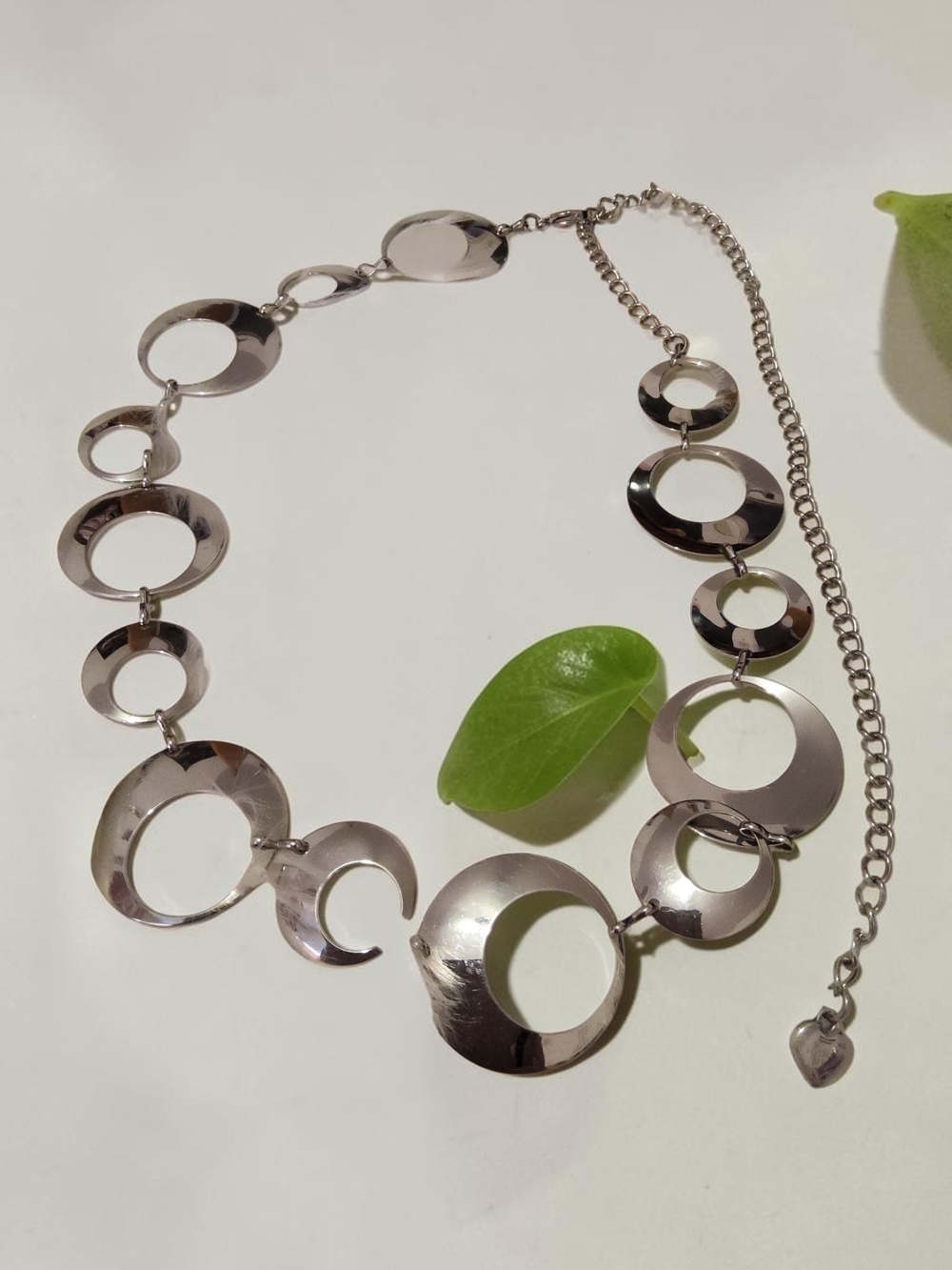 Silver Open-Circle Statement Belt